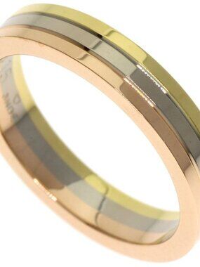 Cartier Three Color 48 Ring 18k Yellow Gold 18k White Pink